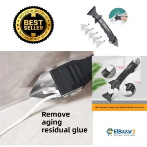 Caulk Removal Tool Silicone Squeegee Grout Scraper 5-in-1 Kit